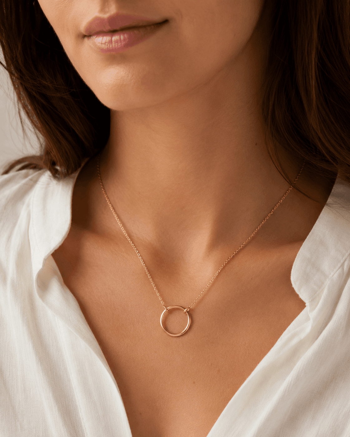 Necklace try-on