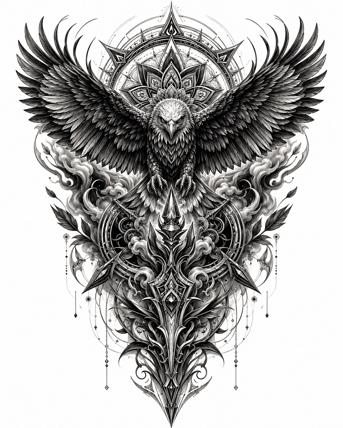 Back tattoo design