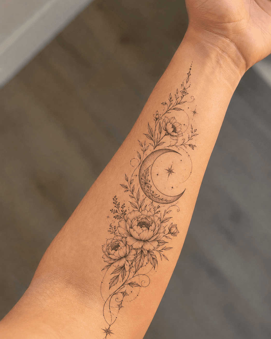Forearm with tattoo