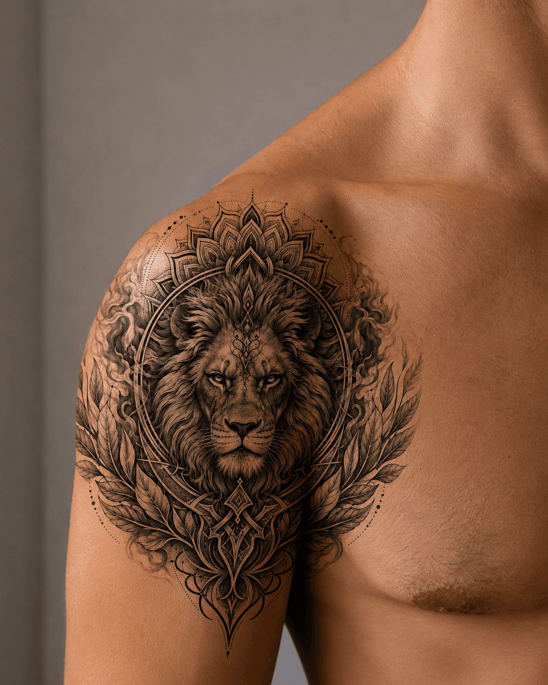 Shoulder with tattoo
