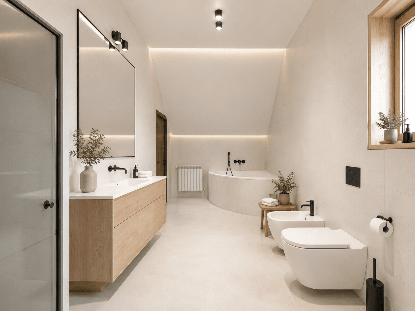 Bathroom after AI staging
