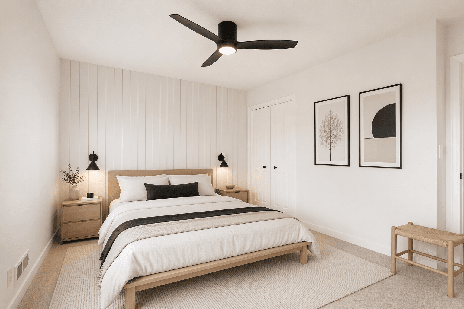 Bedroom after AI staging