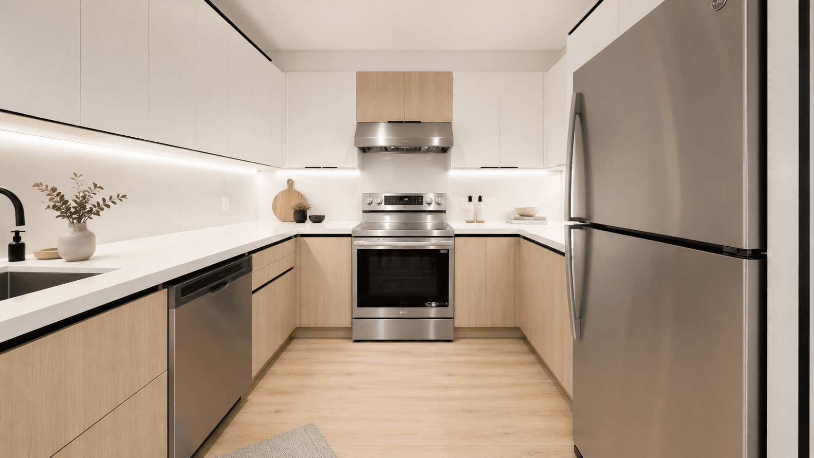 Kitchen after AI staging